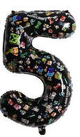 Фольгована цифра Slim STAR Maincraft 5 30" (76см) у пакуванні