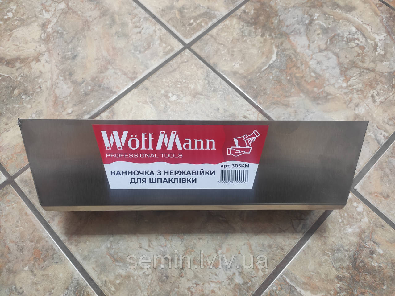 Ванночки для шпаклівки з нержавіючої сталі WoffMann 410мм, фото 1