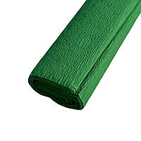 Гофрований креп папір темно-зелений 0,5мх2м 34г/м2 Tymos Польща