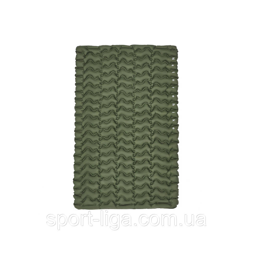Матрац подвійний Naturehike CNK2550WS019, 65 мм, із мішком для надування, зелений