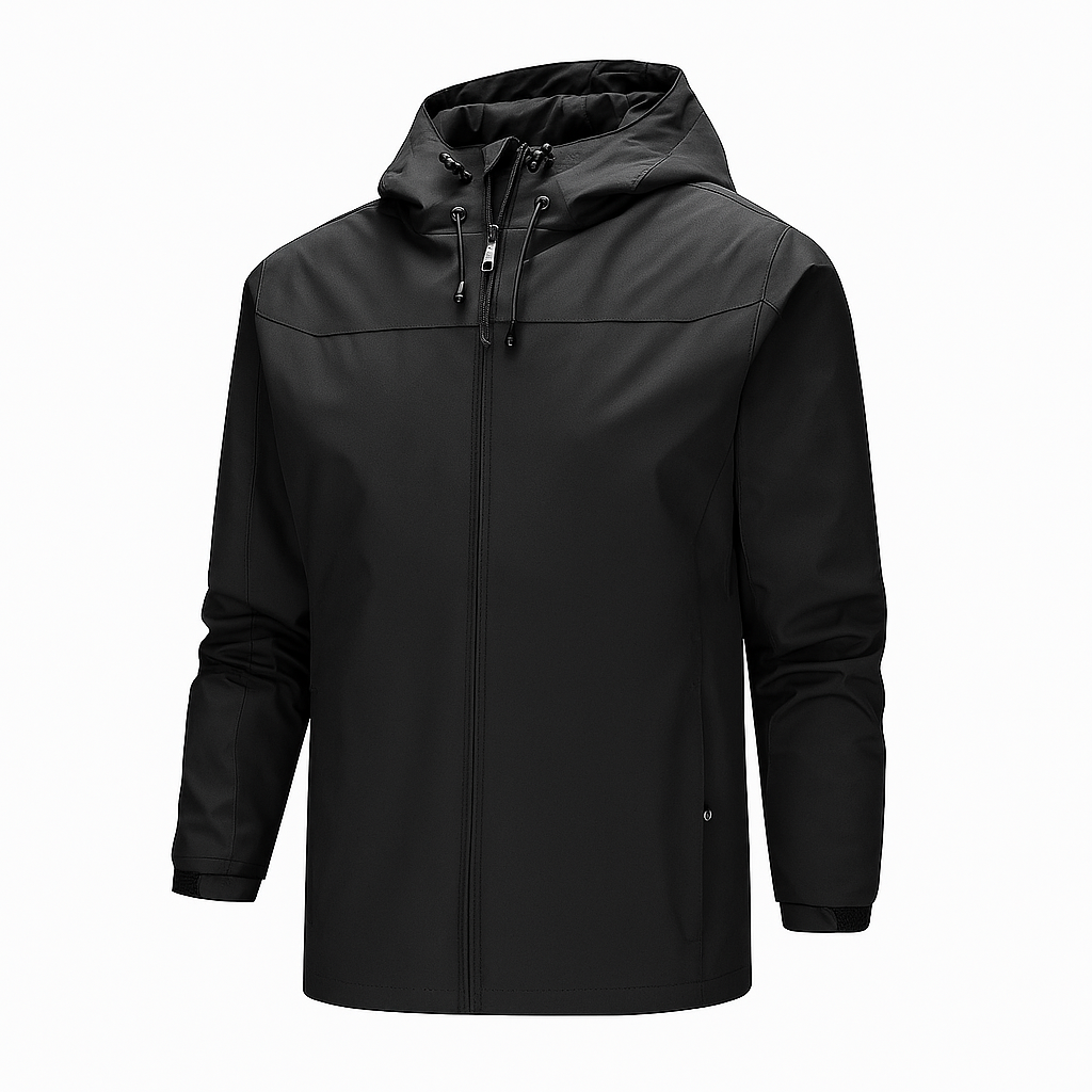 Чоловіча легка ветровка Solve водовідштовхувальна куртка для весни та осені  KT7002102 Чорна - розмір L, фото 1