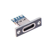 Разъем Type-C мама F гнездо с креплением коннектор USB 3.1