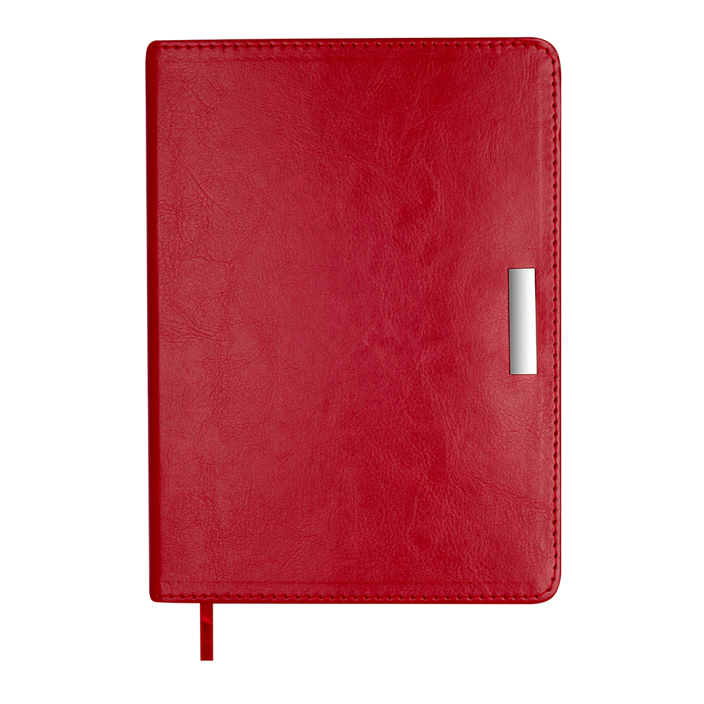 Щоденник недат SALERNO A5 червоний штуч шкіра 336 стор