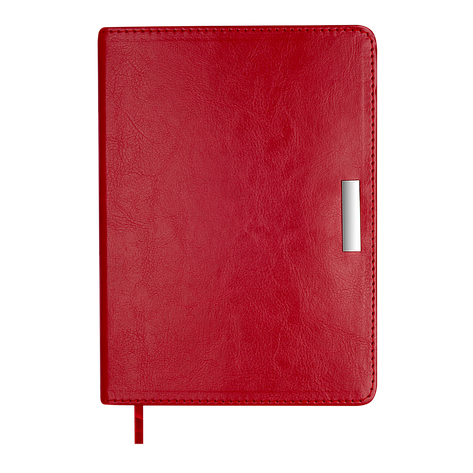 Щоденник недат SALERNO A5 червоний штуч шкіра 336 стор, фото 1