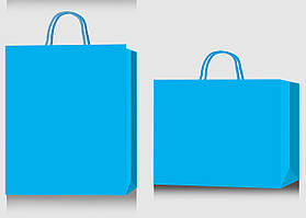 Пакет паперовий подарунковий з великим дном 51х51х26см блакитний BM200014314