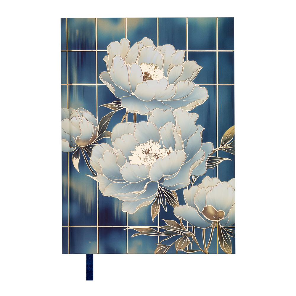 Щоденник недатов поліграфічний PEONY A5 блакитний 336 стор