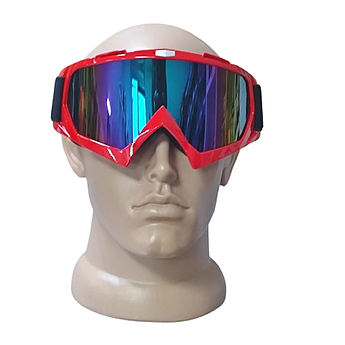 Окуляри для мотоцикла 634 червоні тонована лінза XAMELION