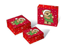 Коробки подарункові набір 3шт вкладені 1в1  розмір найбільшої 20х20х95см тиснення фольгою BM23