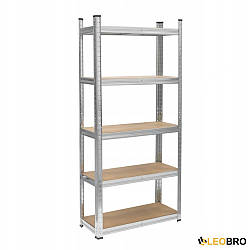 Стелаж LEOBRO 150 х 70 х 30 см, 175 кг/полиця, 5 полиць (LB-R116) для гаража, комори, балкона