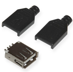 Гніздо USB тип A на кабель в корпусі, фото 1