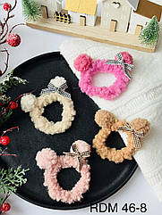 Гумки для волосся оптом хутро Ø 5 см 24 шт/уп