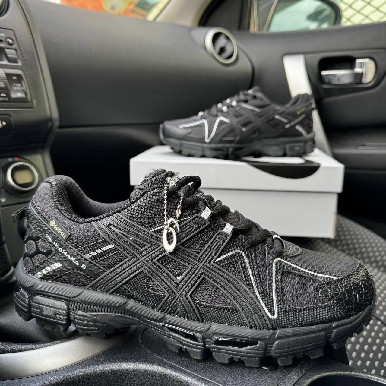 Чоловічі термо кросівки Asics Gel Kahana 8 Gore-Tex Black Асікс Гель Кахана 8 чорні Горе тех єврозима