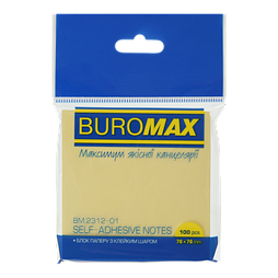 Блок паперу для нотаток PASTEL, 76х76 мм, 100 арк., жовтий