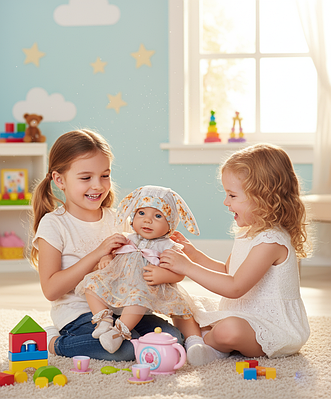 Іграшковий пупс із одягом реалістична дитяча лялька немовля у наборі сукня шапочка шкарпетки подарунок дівчинці