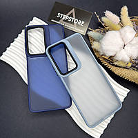 Чохол для Motorola G05 / E15 матовий з кольоровим обідком прозорий протиударний