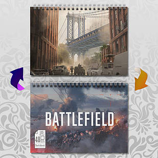 Скетчбук А5 48 арк. 150 гр.м² Battlefield 007