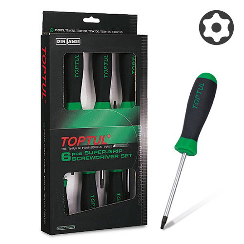 Набір викруток TORX з отвором T10-T40 6ед. TOPTUL GAAE0610, фото 1