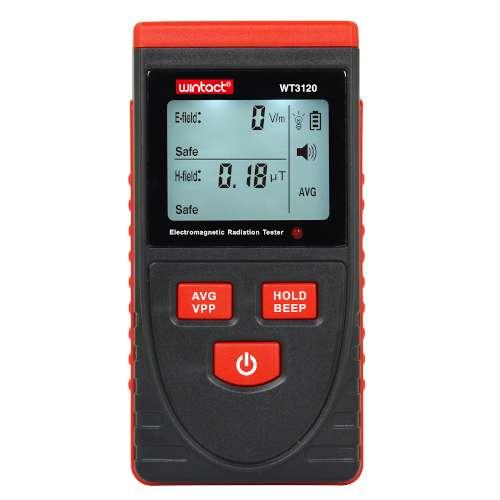 Тестер електромагнітного випромінювання (1-1999В/м, 0.01-99,99 t) WINTACT WT3120, фото 1
