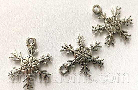 Підвіска "сніжинка" 24 мм Колір: срібло