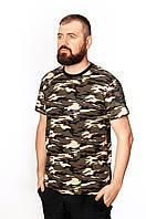 Футболка трикотажна колір камуфляж бавовна