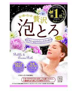 COW SOAP Oyu Monogatari Luxury Awatoro Premium Bath Розкішна піна для ванни, аромат півонії та білого мускусу, 40 г
