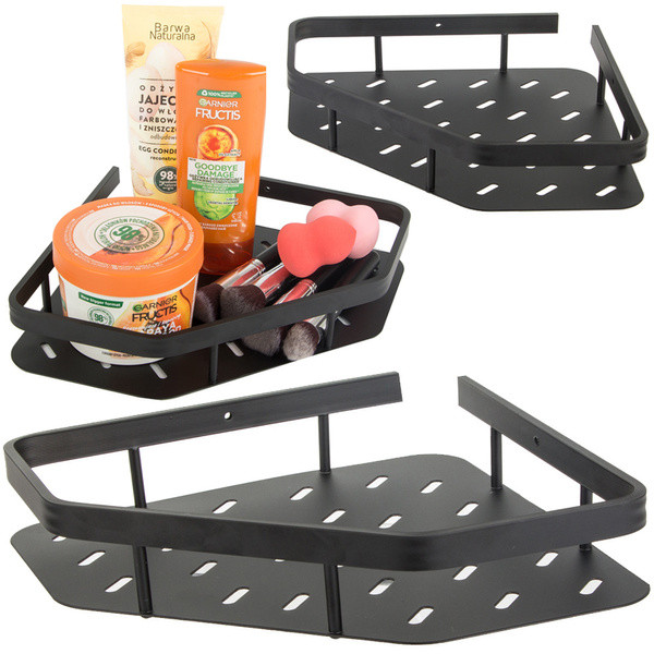 Кутова полиця для ванної кімнати для підвісок у душовий лофт, фото 1