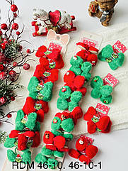 Гумки бант гуртом Ø4,5 см хутро 10 пар/уп.