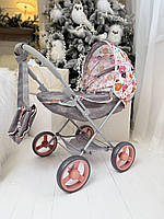 Детская игрушечная коляска для кукол и пупсов, стильная детская коляска для куклы, коляска игрушечная для девочек