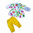 Одяг для ляльки Бебі Бона / Baby Born 40-43 см набір жовтий плаття лосини 8707, фото 4