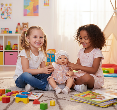 Реалістичний пупс немовля подарунок дівчинці дитяча гумова лялька 40 см у наборі одяг сукня шапочка шкарпетки