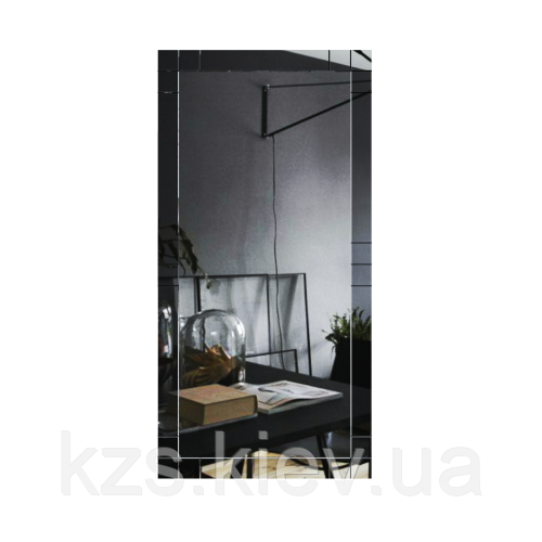 Дзеркало з декоративними накладками 1200 х 600 мм., фото 1