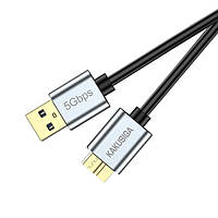 Дата-кабель USB - Micro USB 3.0 KAKUSIGA KSC-1527 (для HDD) 0.5 м чорний