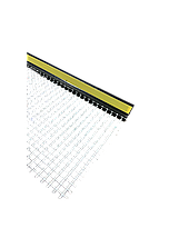 Профіль віконний примикання ЧОРНИЙ з манжетою і сіткою (паяний) Valmiera, фото 3