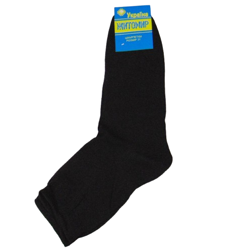 Шкарпетки бавовна Житомир р.31 чорні (45-47) бл1, фото 1