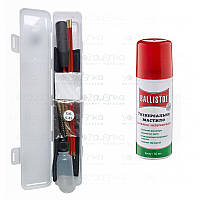 Набір для чищення АК 74 (розбірній шомпол в оплетці 2 йорша вішер в пеналі) + Ballistol 50 ml spray
