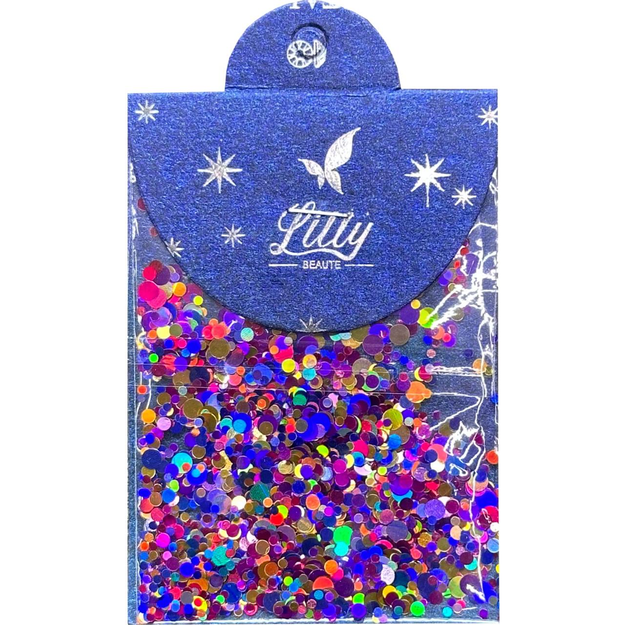 Цукерки Lilly Beaute для манікюру золото + малина + Синій No49