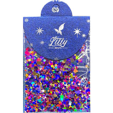 Цукерки Lilly Beaute для манікюру золото + малина + Синій No49, фото 1