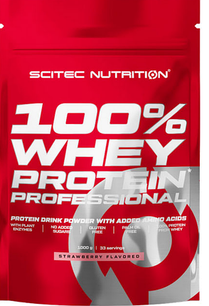 Протеїн сироватковий 100% Whey Protein Professional 1 кг полуниці, фото 1