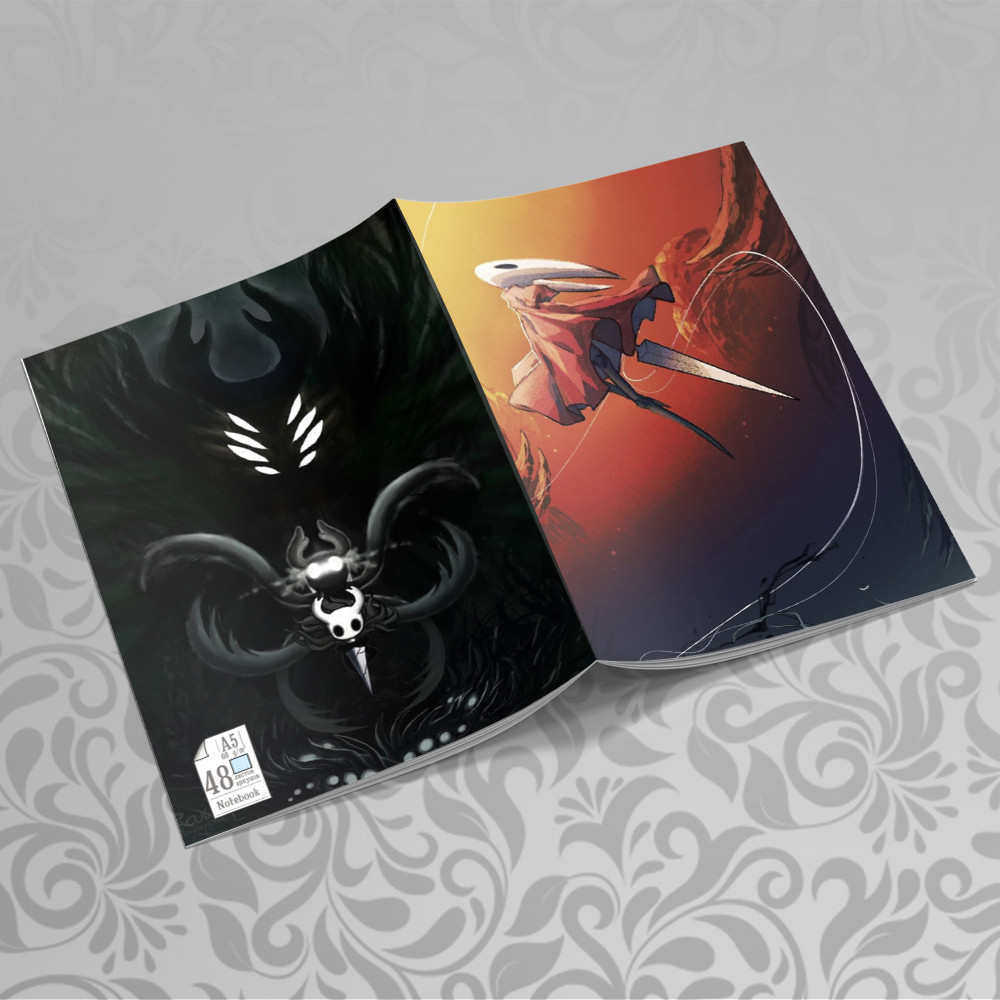 Зошит А5 Hollow Knight (у клітинку на 48 аркушів на скобі), фото 1
