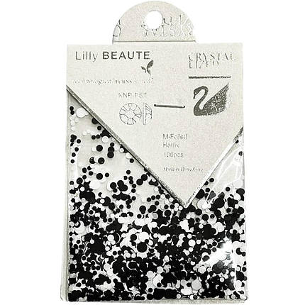 Конфетті Lilly Beaute для манікюру білий+чорний №26, фото 1