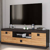 ТВ Тумба з ящиками 1500 Соната Венге темний + Дуб крафт золотий Еверест (150х38х50 см)