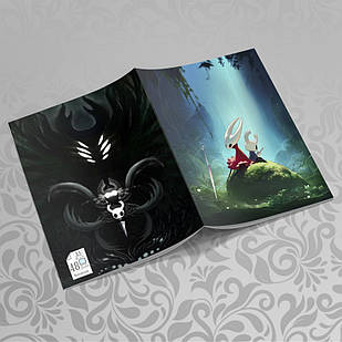 Зошит А5 Hollow Knight (у клітинку на 48 аркушів на скобі) 003