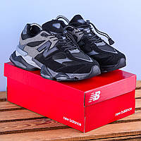 Термо Зимові Кросівки у сти лі New Balance 9060 чорні з сірим