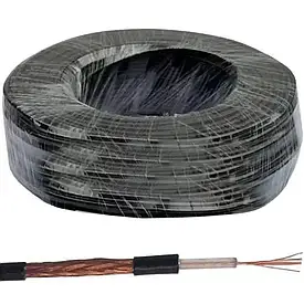 Кабель коаксіальний RG-174 Cu (7x0.16) мідний,50 Ом екранований 80%, чорний, 200м