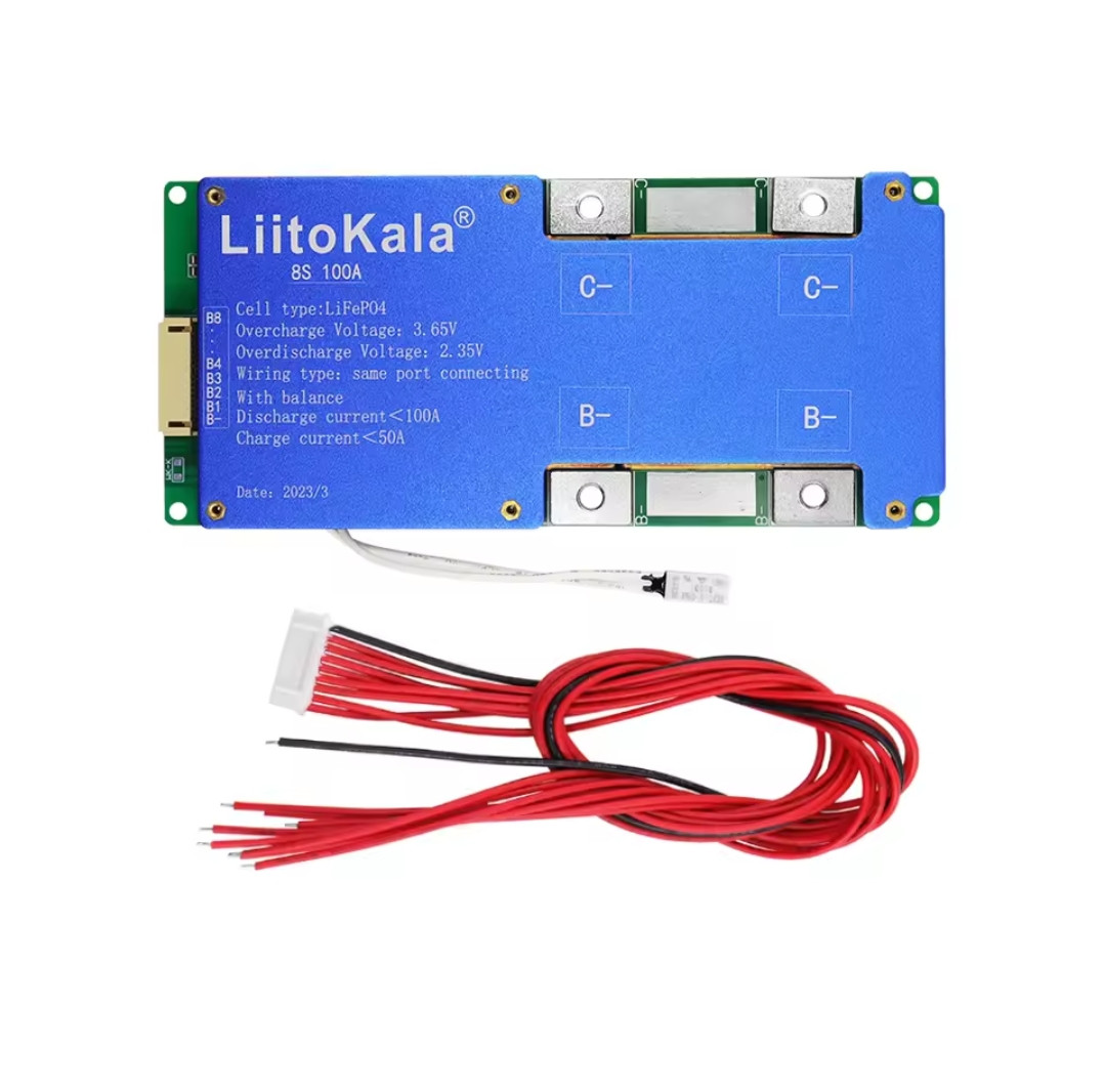 Контролер BMS 8S 29.2V LiFePO4 100А симетрія з балансуванням, фото 1