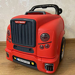 Дитячий автотренажер "Юний автомеханік" A001-1-2 з набором інструментів (59 деталей), звук, світло, червоний