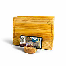 Набір кухонних дощечок для риби, м'яса та овочів з підставкою 30х20 см