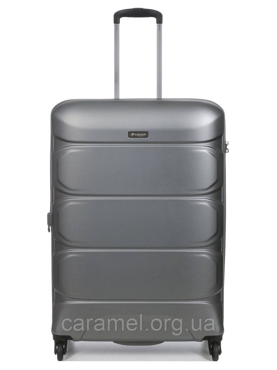 Валіза велика L полікарбонат сіра 76х53х30+4/128л/4.6кг/Airtex 748, фото 1