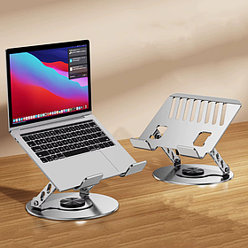 Підставка під ноутбук або планшет металева тримач настільний для гаджетів JX003, темно-сіра