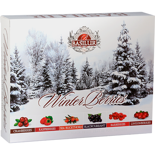 Чай чорний Basilur Зимові ягоди Подарункове асорті пакетований 60х2 г, фото 1